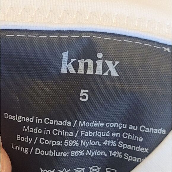 Knix Women's White Zip Front Sports Bra Size 5 - Picture 4 of 5